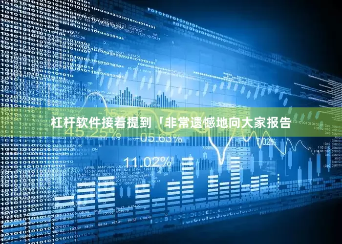 杠杆软件接着提到「非常遗憾地向大家报告